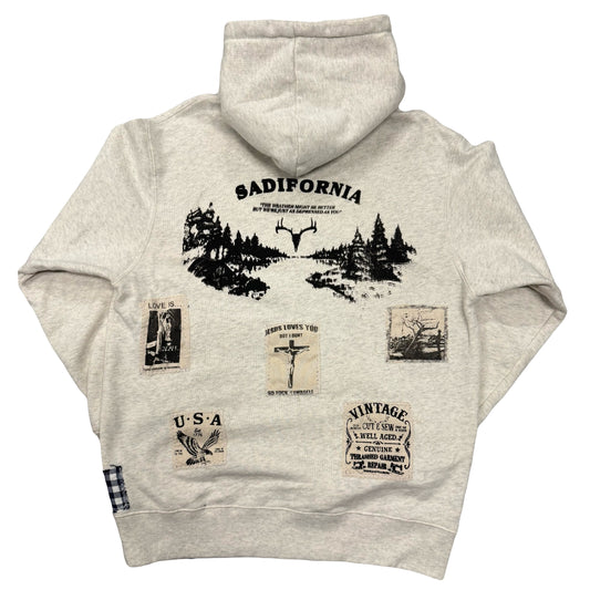 1/1 ESC SADIFORNIA PATCHWORK HOODIE - LARGE